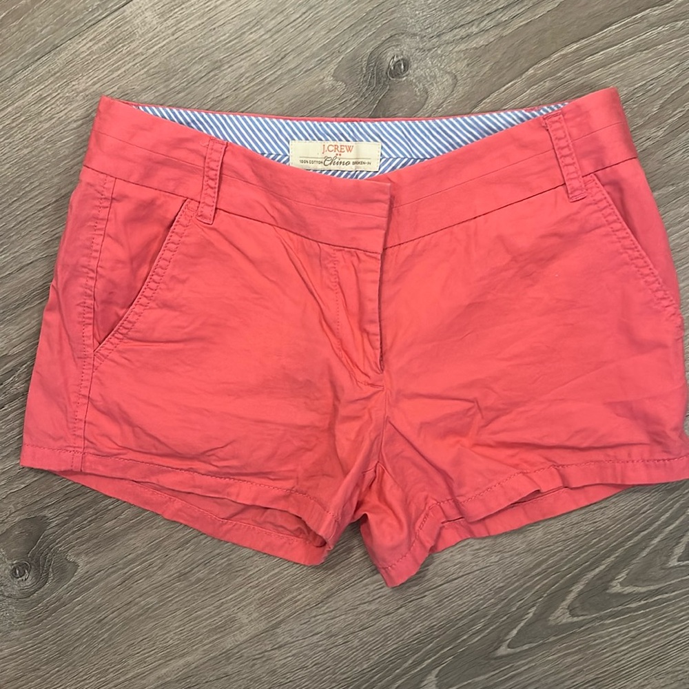 J. Crew Pink Bermuda Shorts Vibrant Cotton Blend